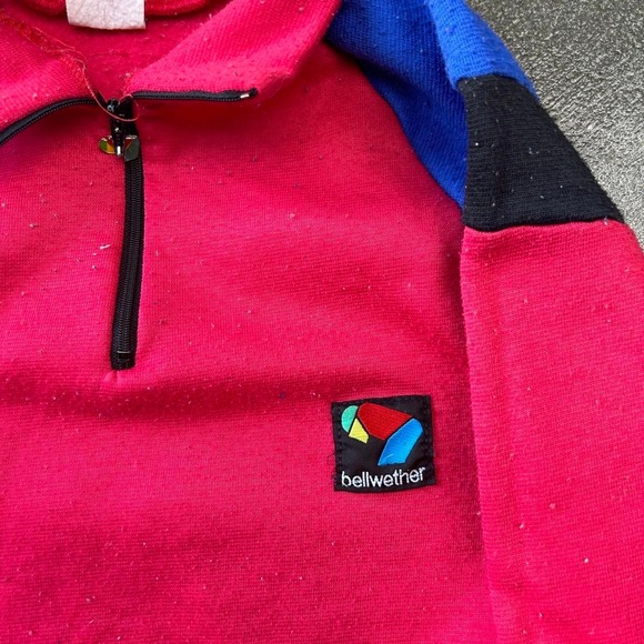 Vintage 90s Nyon Pink Bellwether Quarter Zip Women's Size Small Pullover Fleece - Picture 2 of 3